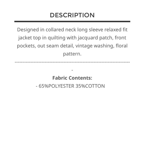 153 2 LEFT 🇺🇸POL relaxed fit vintage washed floral jacket - Picture 4 of 4